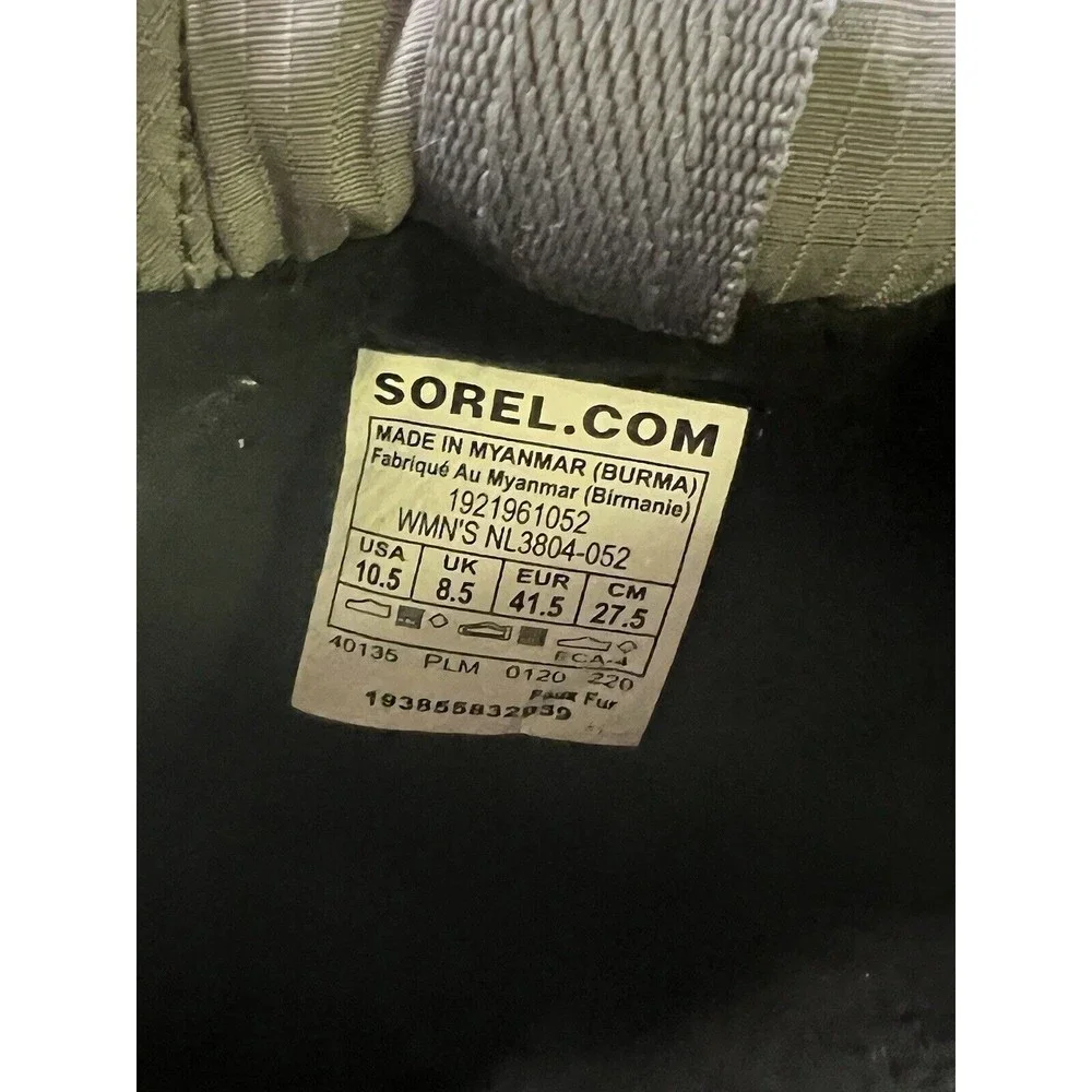Sorel Womens Out‎ 'N About Puffy Mid Boots Quarry Women’s Size 10.5